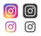 Instagram icons set. Logo of Instagram, social network for sharing photos and videos. Vector