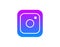 Instagram logo vector with blue purple colour