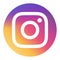 Instagram round icon vector