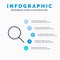 Instagram, Search, Sets Line icon with 5 steps presentation infographics Background