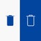 Instagram, Sets, Trash Line and Glyph Solid icon Blue banner Line and Glyph Solid icon Blue banner