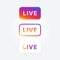 Instagram Video Stream Live Icon Vector Illustration