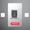 install, drive, hdd, save, upload Glyph Icon in Carousal Pagination Slider Design & Red Download Button