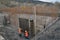 Installation of building shields for the production of formwork