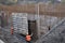 Installation of building shields for the production of formwork