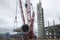 Installation of distillation column at an oil refinery