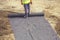 Installation of geotextile 5