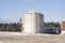 Installation of a large oil storage tank in underground