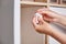 Installing a child-proof magnetic lock to protect cabinet doors and dra