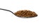 Instant coffee on a spoon