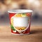 Instant cup noodles, empty blank generic product packaging mockup