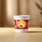 Instant cup noodles, empty blank generic product packaging mockup