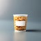 Instant cup noodles, empty blank generic product packaging mockup