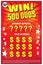 Instant lottery ticket scratch off vector illustration