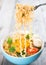 Instant noodles soup