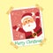 Instant Photo Frame Santa Claus Christmas Vector