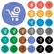 Instant purchase round flat multi colored icons