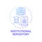 Institutional repository concept icon