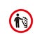 Instructions pictogram vector design Dispose of trash in its place. for the sake of maintaining cleanliness and health