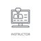 Instructor linear icon. Modern outline Instructor logo concept o