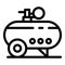 Instrument air compressor icon, outline style