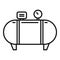 Instrument air compressor icon, outline style