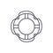 Insuarance lifebuoy line icon concept. Insuarance lifebuoy vector linear illustration, symbol, sign