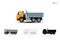 Insulated colored truck. Dump truck