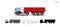 Insulated colored truck. Semi trailer end dump truck