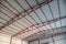 Insulated roof of factory warehouse built with metal construction