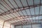 Insulated roof of factory warehouse built with metal construction