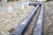 Insulated steel pipes for underground district heating