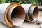 Insulated water pipes, underground sewerage infrastructure renovation.