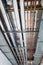 Insulates hot water pipes and copper pipes hang from the subceiling