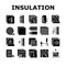Insulation Building Collection Icons Set Vector