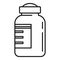 Insulin bottle icon, outline style