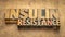 Insulin resistance word abstract in wood type