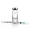 Insulin syringe with glass medical vial