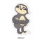 Insulted sloth sticker