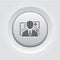 Insurance Agent Icon. Grey Button Design