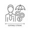 Insurance agent linear icon