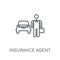 Insurance agent linear icon. Modern outline Insurance agent logo