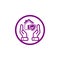 insurance,business protection,crops insurance, life and family insurance purple color icon