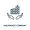 Insurance Company outline icon. Thin line style icons from insurance icons collection. Web design, apps, software and printing