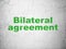 Insurance concept: Bilateral Agreement on wall background