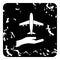 Insurance flights concept icon, grunge style