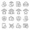 Insurance icons set vector illustration. Contains such icon as Life insurance, Protection, Cyber Security, Health care and more. E