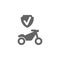 Insurance, motorcycle, protection, vehicle icon. Element of insurance icon. Premium quality graphic design icon. Signs and symbols