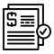 Insurance payment icon outline vector. Patient life