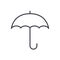 Insurance, umbrella vector line icon, sign, illustration on background, editable strokes